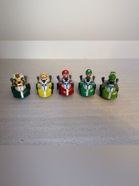 2009 Nintendo Mario Kart Mini Pull-back Racers Set of 5